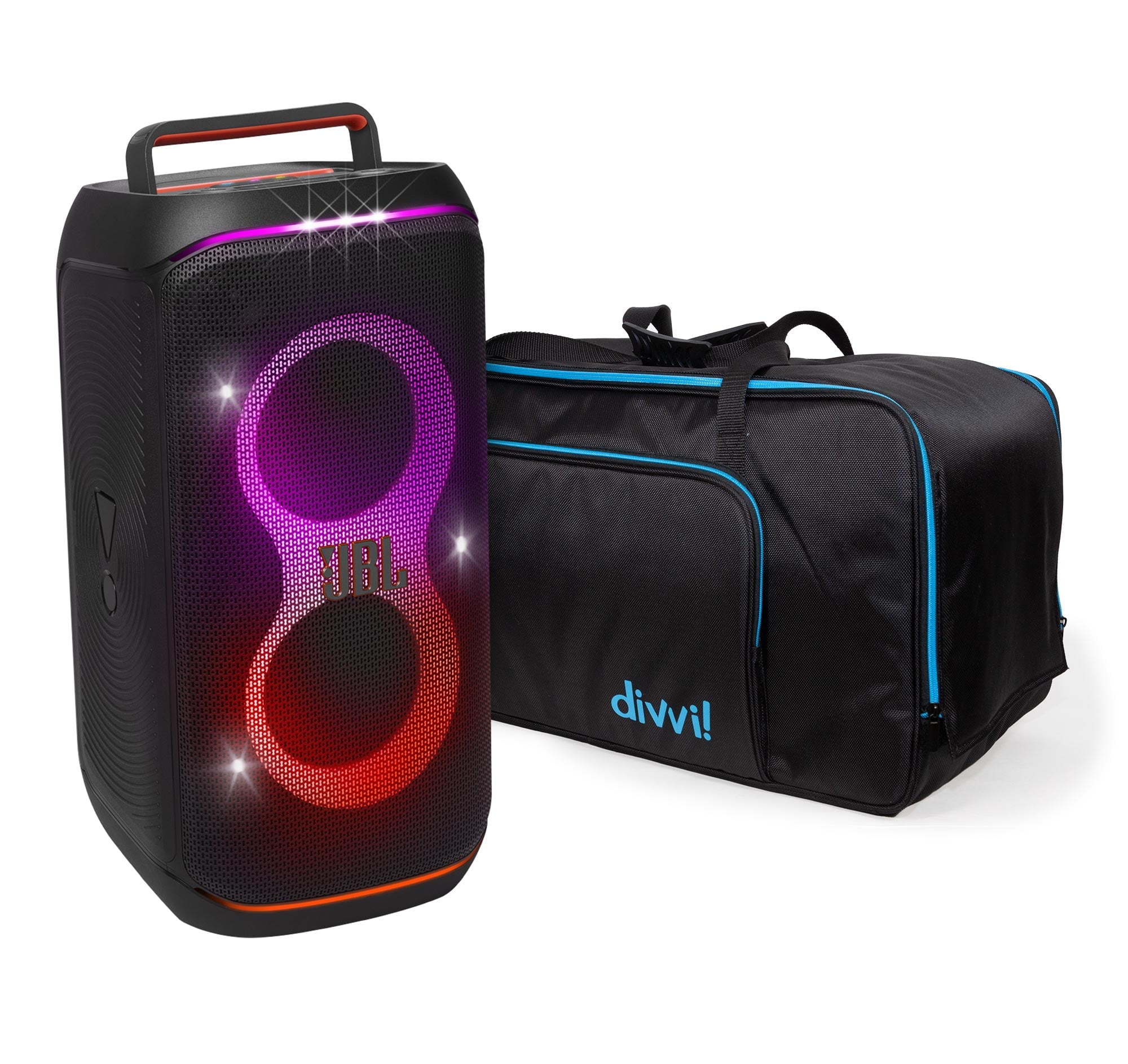 JBL Partybox 310 Portable Bluetooth Speaker with LED Lights, Mic
