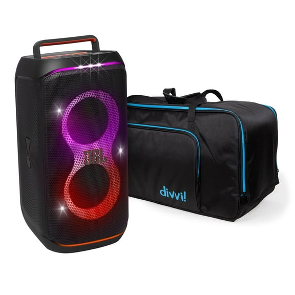 JBL PartyBox Club 120 Portable Bluetooth Speaker Bundle with divvi! Bag