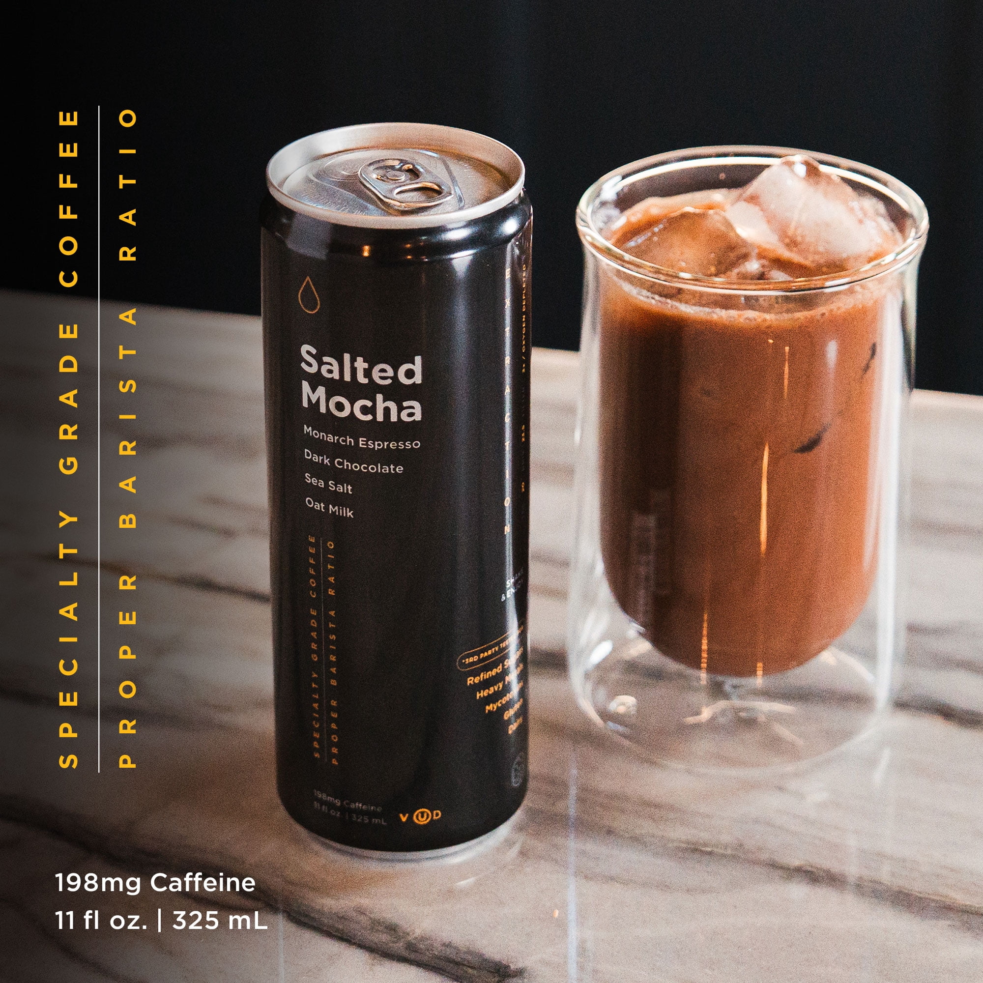 (12 pack) Onyx Coffee Lab Salted Mocha Oat Milk Latte , 11 fl oz Can