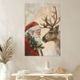 thumbnail image 4 of Printable Christmas Wall Art, Santa and Reindeer Poster, One Sheet Wall Size 24''x36'' -Gategoo, 4 of 5