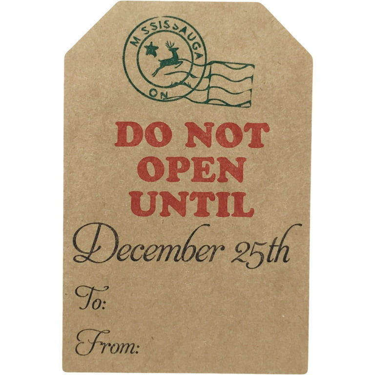 Do Not Open Until Christmas Adhesive Gift Tags | 2″ x 3″ - Qty 25 - Walmart.com do-not-open-until-christmas-adhesive-gift-tags-2-x-3-qty-25-walmart-com