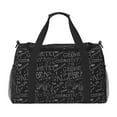 thumbnail image 1 of Disketp Black Scientific Bolsa de Viaje Tipo Duffle, Bolso de Mano para Fin de Semana para Mujer, Bolsa de Gimnasio Ligera para Hombre, Esencial para Viajes, 1 of 7