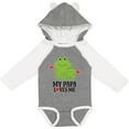 thumbnail image 3 of Inktastic My Papa Loves Me Boys Frog Boys Long Sleeve Baby Bodysuit, 3 of 5
