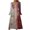 Wine, variant on WFJCJPAF 2025 New Halloween Halloween Dresses for Women,Women's Fashion Printed Casual Long Sleeve V-Neck Dress - Wine XXL