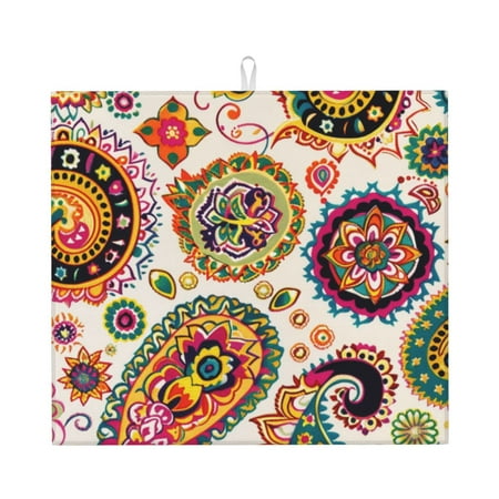 

Floral painting in watercolor Oven mitts and pot holders 4-piecer high resistance tropical mitts Heat pad Heat pad for kitchen baking