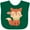 Green, variant on Inktastic Cute Fox Hello Boys or Girls Baby Bib