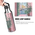 thumbnail image 4 of Yayeee 20oz Insulated Water Bottle Double Wall Stainless Steel with Flip Straw Lid, Green Window Sea, 4 of 7