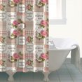 thumbnail image 4 of Pioneer Flower Floral Print Pattern Shower Curtain 84"x72", Bathroom Decorative Shower Curtain Set with 12 Hooks, Waterproof Washable, 4 of 6