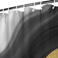 thumbnail image 3 of Black Marble Gold Wave Pattern Shower Curtain 84"x72" ,Bathroom Decorative Shower Curtains Set with 12 Hooks,Modern Waterproof Washable Shower Curtain, 3 of 6