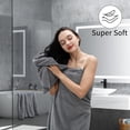 thumbnail image 3 of Juego de toallas de baño Hailea Gray, 600 g/m², 4 unidades, 90 x 180 cm, microfibra, 3 of 7