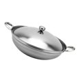 thumbnail image 2 of 1 Ensemble Support de Hot-pot en Acier Inoxydable Double Poignée Pot Sec avec Couvercle, 2 of 4