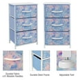 thumbnail image 6 of Sorbus 3 Drawer Nightstand Chest End-Table Dresser For Child Bedroom, College Dorm- Tie Dye Blue, 6 of 6