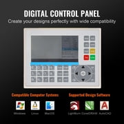 KFFKFF 130W CO2 Laser Etcher, Dimensions 35 x 55 inches, Speed 19.7 IPS, Equipped with Dual Direction Air Support, Synchronizes with LightBurn, CorelDRAW, AutoCAD, Supports Windows, Mac OS, Linux
