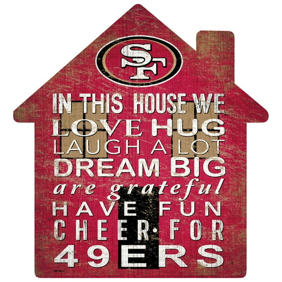 San Francisco 49ers 12'' Team House Sign