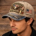 thumbnail image 6 of USA 250th Anniversary Hat, Vintage Washed Baseball Cap, Distressed Patriotic Hat with "250 Years of Freedom" Embroidery, Adjustable One Size for Men Women, American Heritage Gift, 6 of 9