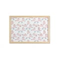 thumbnail image 1 of Fantasy World Wall Art with Frame, Demonstration of land Elements Funny Unicorns and Rainbows, Printed Fabric Poster for Bathroom Living Room, 35" x 23", White Multicolor, by Ambesonne, 1 of 2