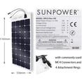 thumbnail image 4 of 100W Flexible Solar Panel SunPower Monocrystalline Lightweight RV Marine Off-Grid Charging MC4 Portable Solar Panel, 4 of 9