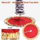 thumbnail image 2 of Falda para árbol de Navidad de 35 pulgadas con volantes rojos y dorados, decoración para el hogar, 2 of 7