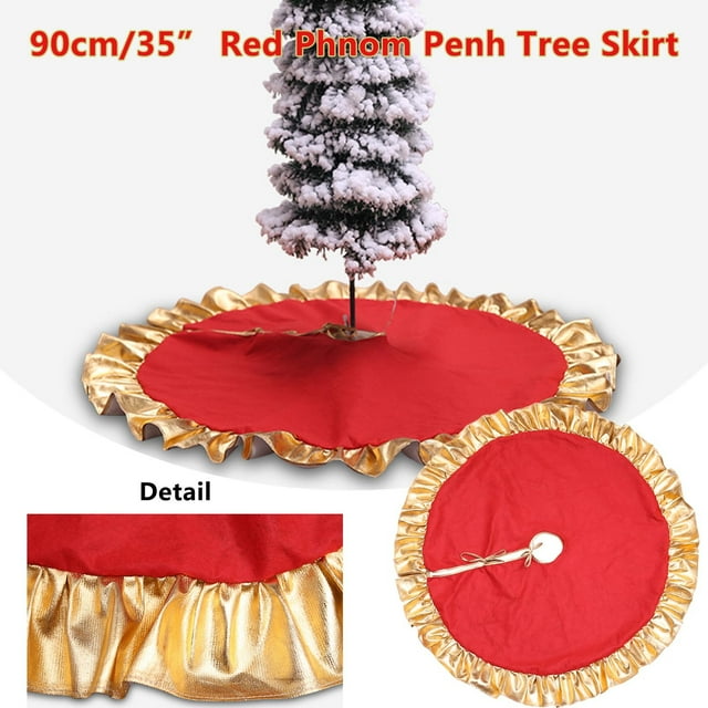 Tyidzon Christmas Tree Skirt, Christmas Tree Decorations Tree Skirt for Holiday Party Winter Christmas Decorations