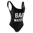 thumbnail image 1 of Traje de baño Zulema con eslogan WATCH para mujer Monokini Negro XL, 1 of 8