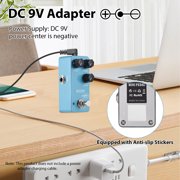 NFTIGB Electric Guitar Boost Effects Pedal BASS TREBLE GAIN 2-Band EQ Control DC 9V 6.35mm Input Output Interface Aluminum Alloy Effector True Bypass Light Blue Instrument Accessory