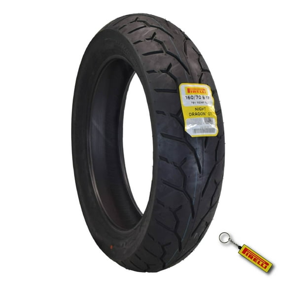 Pirelli Night Dragon GT 160/70B17 M/C 79V REINFTL Cruiser Motorcycle Rear Tire - Superior Traction & Handling for High-Performance Cruisers w/ Keychain