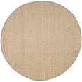 thumbnail image 2 of Safavieh Natural Fiber Collection NF114P Border Basketweave Tapis de Prairie Marine, 4' x 4' Rond, Gris, 2 of 2