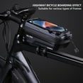 thumbnail image 5 of EVA Hard Shell Mountain Bike Bag Bicycle Front Beam Bag Suitable For 6.1-6.8 " Phones With Rain Cover Quick Release Reflective, 5 of 14