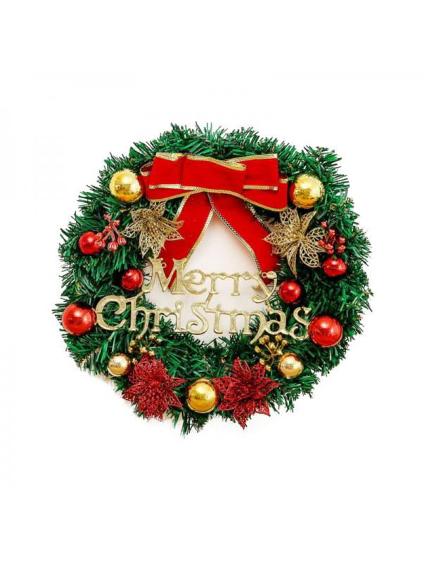 Christmas Wreath Hanging Decor Xmas Party Home Wall Garland Ornament Decors 30CM 