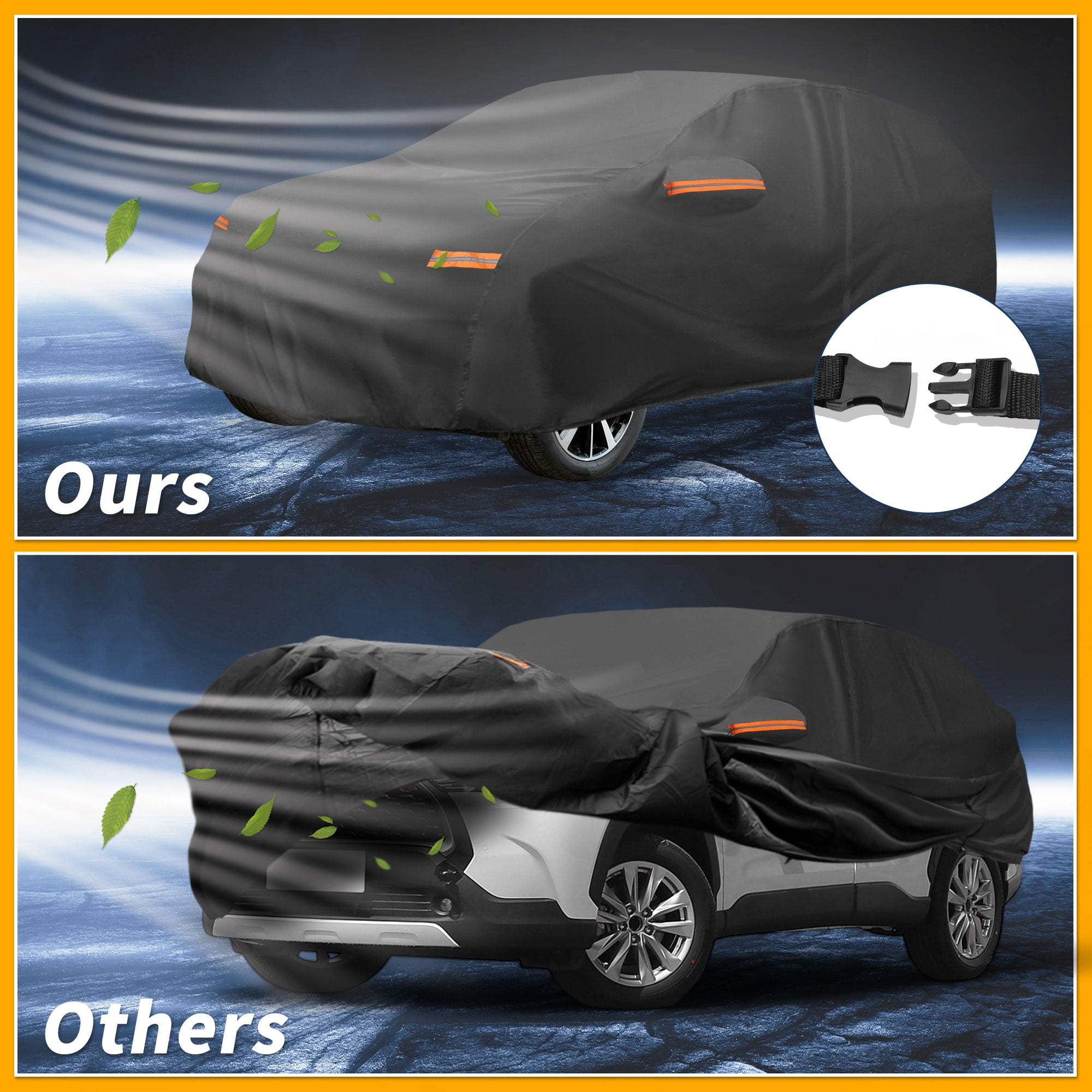 Unique Bargains Durable Waterproof Car Cover Black ["for Toyota Corolla Cross"]