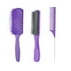 thumbnail image 2 of de para el cabello de 3 uds., de peluquería , cepillo y de cola para peinar, peluquería, secado en húmedo, hombres y - púrpura Yinane Peine de pelo de cola, 2 of 6