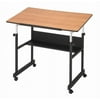 Alvin Table Black Base with Woodgrain Top
