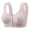 thumbnail image 1 of Women's Front Button Plus Size Underwear New Non Underwire Wide Strap Vest Type Lace Plus Size Bra For The Elderly, 1 of 2