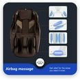 thumbnail image 4 of SL Track Full Body Massage Chair, Recliner with Zero Gravity Airbag Massage Chair Bluetooth Speaker Foot Roller USB Charger,Brown, 4 of 7