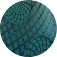 thumbnail image 1 of Ahgly Company Machine Washable Indoor Round Transitional Deep Teal Green Area Rugs, 8' Round, 1 of 7