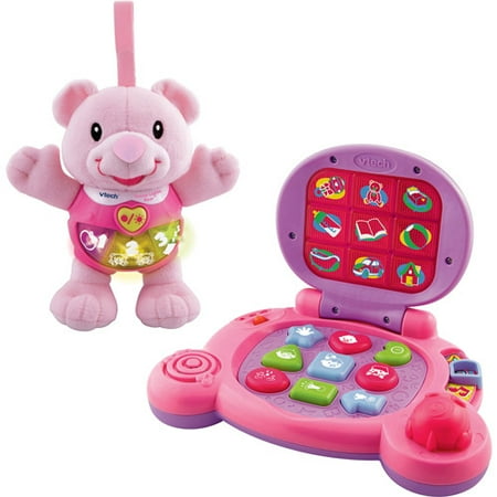 VTech - Happy Lights Bear and Baby's Learning Laptop Gift Set