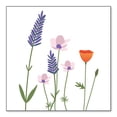 thumbnail image 1 of DistinctInk Custom Bumper Sticker - 8" x 8" Decorative Decal - White Background - Wildflowers Blue Purple Pink, 1 of 2