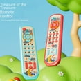 thumbnail image 2 of Blue Battery-Powered Learning Remote Control Toy with 3-Language Music & Lights – Interactive Educational Plaything for 0-3 Years Old, Enhances Motor Skills & Language Development, Ideal Gift, 2 of 6