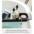 thumbnail image 3 of Yamazaki Home  Expandable Bathtub Caddy, ABS Plastic, Holds 6.6 lbs, Expandable Black, 3 of 7