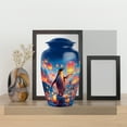 thumbnail image 4 of MUKTIVE Penguin Memorial Burial Urns for Adult Ashes Mother & Father, Blue Cremation Funeral Urn for Ashes for Male & Female, Large Sky lantern Urns for Adult Teenager, 10 Inch, 4 of 7