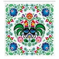 thumbnail image 3 of Ambesonne Folk Shower Curtain, Traditional Ukrainian Rooster, 69"Wx75"L, Multicolor, 3 of 3