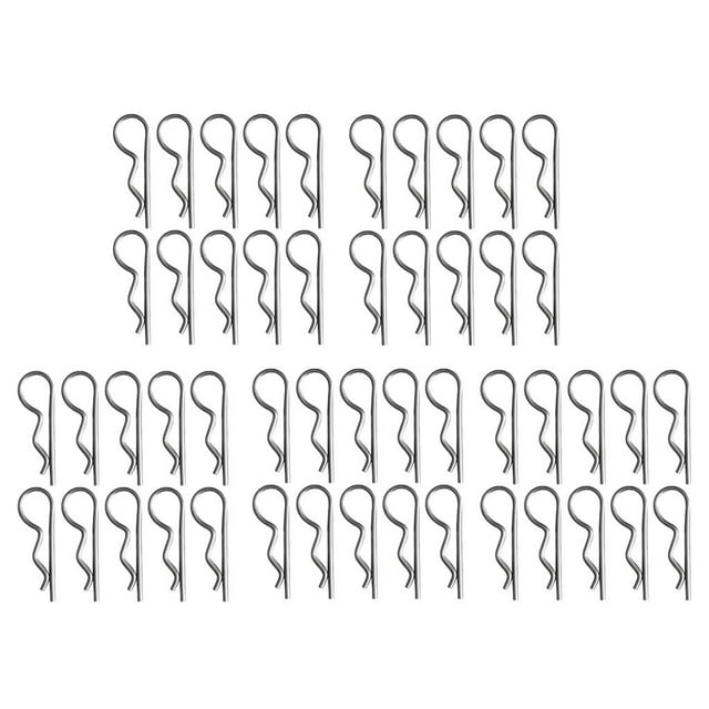 5x Pasadores de Clip de Chaveta en Forma de R, 10 Piezas Pasador de Horquilla de Seguridad para Aplicaciones de Navegación / Navegación Soledad Clips en forma de R de acero inoxidable