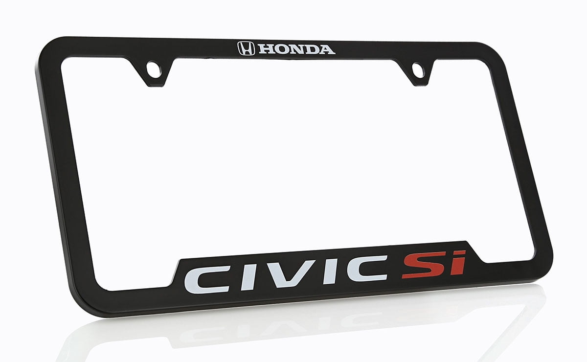 Honda Civic Si Wordmark Black ABS Plastic License Plate Frame Holder 2 Hole
