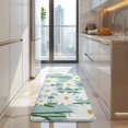 thumbnail image 4 of Teal Daisy Flower White Blooms Pattern Kitchen Rug Mat,Kitchen Runner Rugs Non Skid Washable,Decorative Kitchen Floor Mats for Kitchen,Sink,Laundry,17"x47.2", 4 of 7