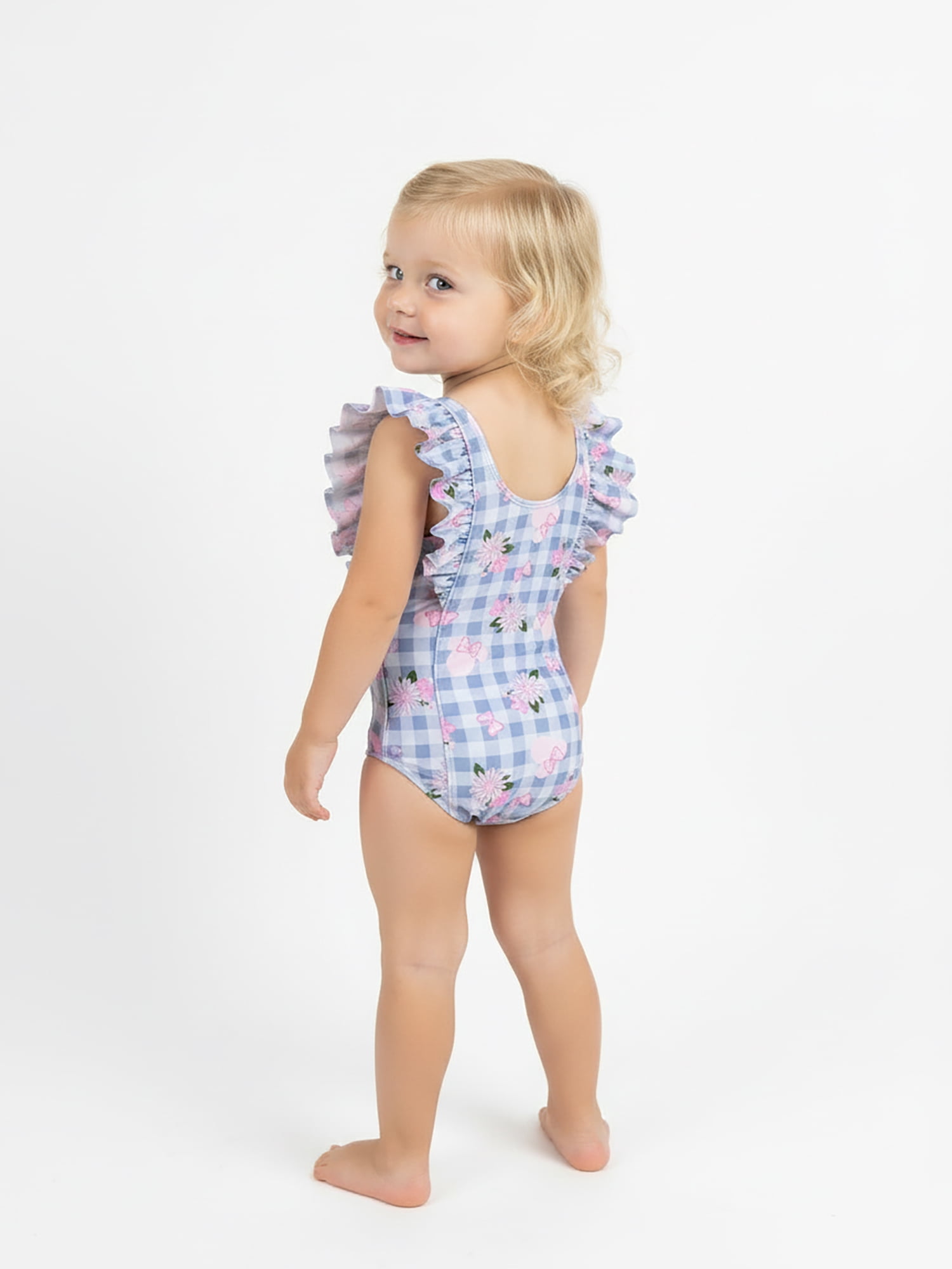 Character Toddler Girl One- Piece Swimsuit with Ruffles, Sizes 12M-5T