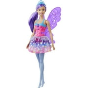 Barbie Dreamtopia Fairy Doll with Purple Hair, Removable Wings & Tiara Accessory