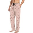 thumbnail image 5 of FREEAMG Pink Strawberry Pajama Pants for Men, Men's Separate Bottoms, Pure Cotton Comfortable Lounge Pants for Men（541）, 5 of 7