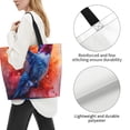 thumbnail image 3 of Balery Vibrant Hummingbird Watercolor Art Bolsa Tote Estilo Estético con Cremalleras, Bolsa de Hombro, Bolsa de Compras Grande y Plegable, 3 of 8