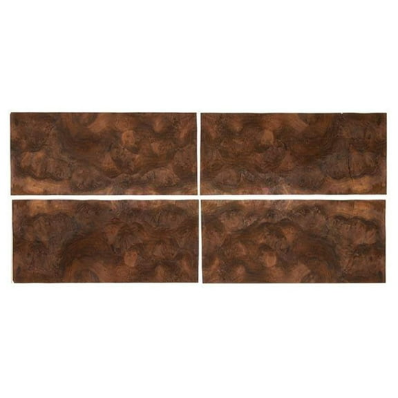 Walnut Burl 4 Way Match Veneer Pack, 8X18 4Pc