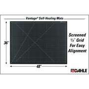 Dahle Vantage 10674 Premium Self-Healing Cutting Mat, 36x48, 1/2 Grid, Perfect for Crafts & Sewing, Black
